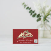 Verkoop House Social Media Logo Real Estate Agent  Visitekaartje (Staand voorkant)