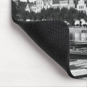 Verkoop hout op de rivier de Trave, Lubeck, c.1910 Muismat (Hoek)