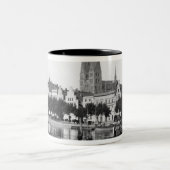 Verkoop hout op de rivier de Trave, Lubeck, c.1910 Tweekleurige Koffiemok (Center)