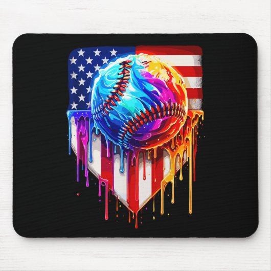 Verkoop Ice Cream American Flag Drip Muismat (Voorkant)