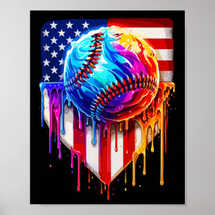 Verkoop Ice Cream American Flag Drip Poster