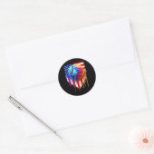 Verkoop Ice Cream American Flag Drip Ronde Sticker (Envelop)