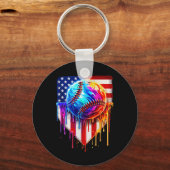Verkoop Ice Cream American Flag Drip Sleutelhanger (Voorkant)