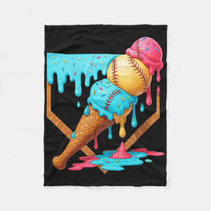 Verkoop Ice Cream Dripping Funny Verkoop Mannen Ki Fleece Deken