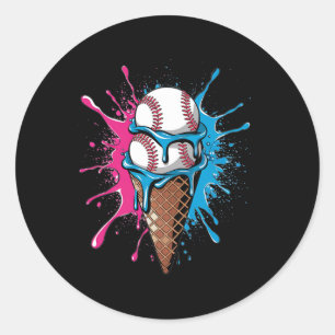 Verkoop Ice Cream Waterverf Sportliefhebber Ice Cr Ronde Sticker