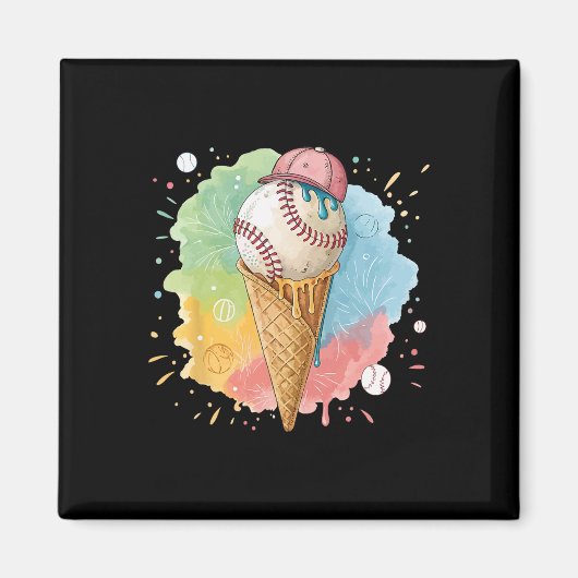 Verkoop Ice Cream Waterverf Verkopen 3 Magneet (Voorkant)