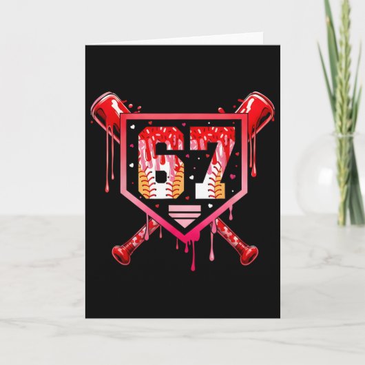 Verkoop ijs druppel nummer 67 meme valentine koppe kaart (Voorkant)
