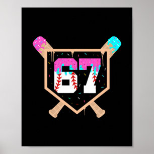 Verkoop ijs druppel nummer 67 speler 67ste verjaar poster