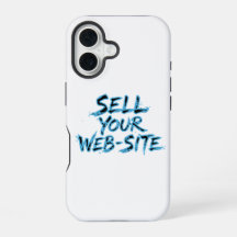 Verkoop Je Website Blauwe Getypte Lettertypografie