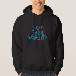 Verkoop Je Website Noodlijdende Blauwe Typografie Hoodie