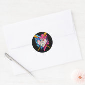Verkoop Jongens Ice Cream Drip Verkopen Ronde Sticker (Envelop)