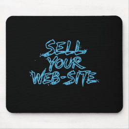 Verkoop Jouw Website Blauwe Tech Typografie Muismat