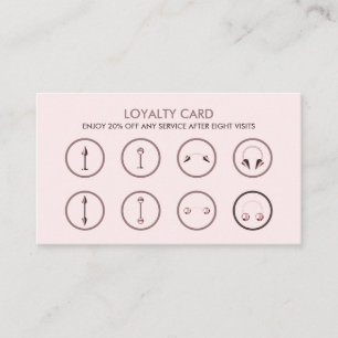 Verkoop Korting Loyalty Pink Body Piercing Visitekaartje