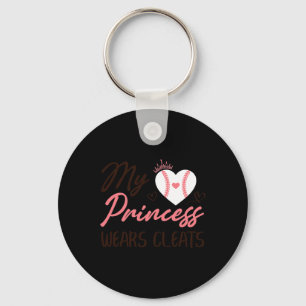 Verkoop mama papa mijn prinses draagt cleats sleutelhanger