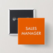 VERKOOP MANAGER VIERKANTE BUTTON 5,1 CM (Voorkant /achterkant)