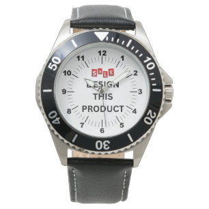 VERKOOP! Mannen-horloge - gepersonaliseerd - zwart Horloge