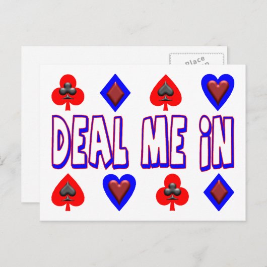 Verkoop me in speelkaarten briefkaart (Voorkant / Achterkant)