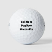 Verkoop me om uw Green Fee te betalen Golfballen (Voorkant)