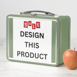 VERKOOP! Metalen lunchbox - Groen - Custom