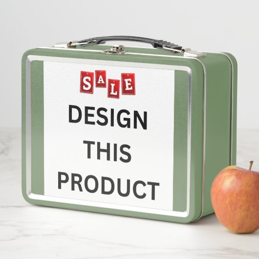 VERKOOP! Metalen lunchbox - Groen - Custom (In situ)