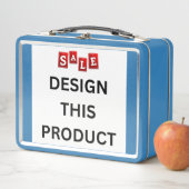 VERKOOP! Metalen lunchbox - Lichtblauw - Custom (In situ)