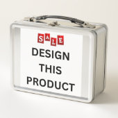 VERKOOP! Metalen lunchbox - Roestvrij - Custom (Voorkant)