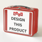 VERKOOP! Metalen lunchbox - Rood - Aangepast (Voorkant)