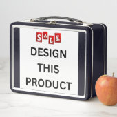 VERKOOP! Metalen lunchbox - Zwart - Custom (In situ)