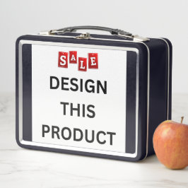 VERKOOP! Metalen lunchbox - Zwart - Custom