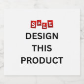 VERKOOP! Mousserende Wijnfles Etiketten (4x3) Set  (Enkel label)