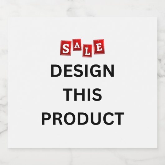 VERKOOP! Mousserende Wijnfles Etiketten (4x3) Set  (Enkel label)