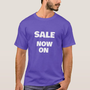 VERKOOP NU OP T-shirt – Paarse Retail Staff Shirt