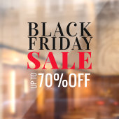 Verkoop op zwarte vrijdag eenvoudig en koud raamsticker (Vel 2)