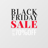 Verkoop op zwarte vrijdag eenvoudig en koud raamsticker (Vel)