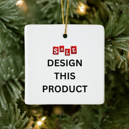 VERKOOP! Ornament - Keramisch vierkant - Custom (Boom)