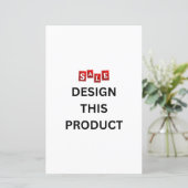 VERKOOP! Papierblad - 5,5 inch x 8,5 inch - Aangep (Staand voorkant)