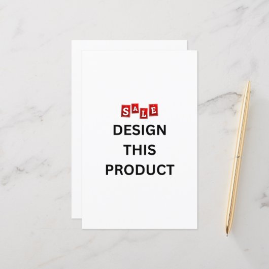 VERKOOP! Papierblad - 5,5 inch x 8,5 inch - Aangep (Voorkant / Achterkant in situ)