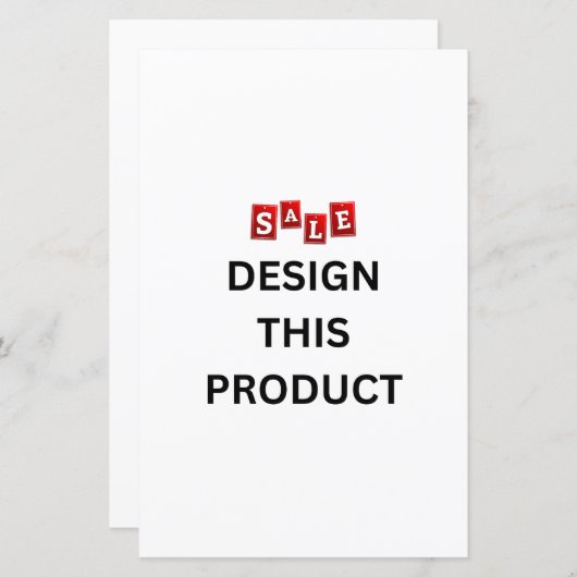 VERKOOP! Papierblad - 5,5 inch x 8,5 inch - Aangep (Voorkant / Achterkant)