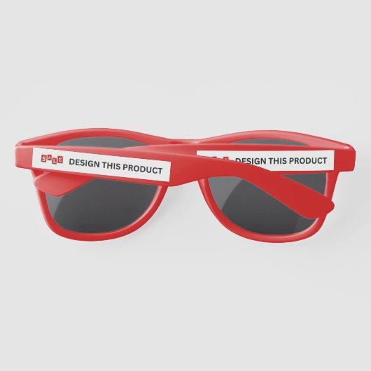 VERKOOP! Plastic Zonnebril - Rood - Custom (Achterkant)