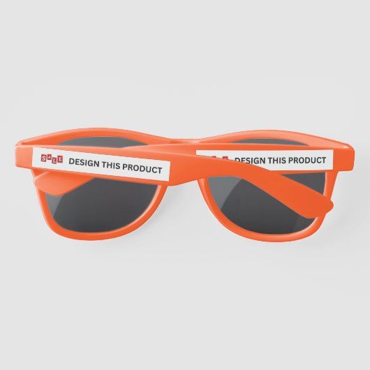 VERKOOP! Plastic Zonnebrillen - Sinaasappel - Cust (Achterkant)