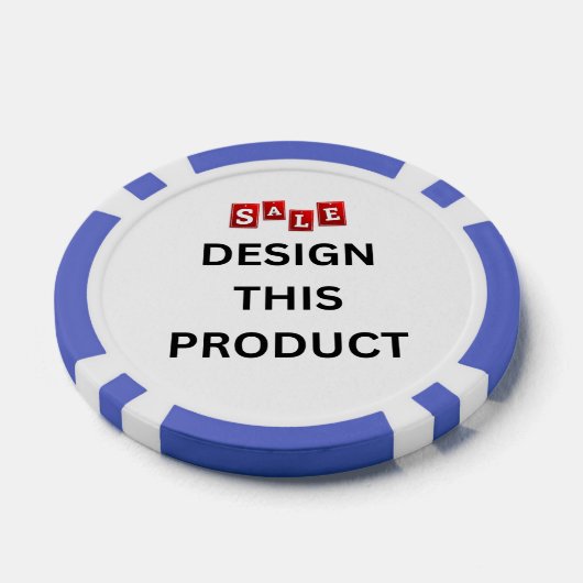 VERKOOP! Poker Chips - Blauw - Aangepast (Enkel)