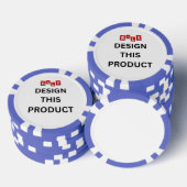 VERKOOP! Poker Chips - Blauw - Aangepast (Opstapeling)