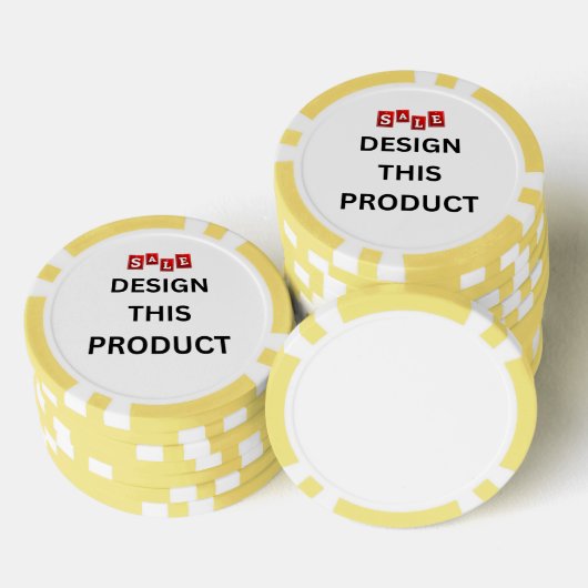 VERKOOP! Poker Chips - Geel - Aangepast (Opstapeling)