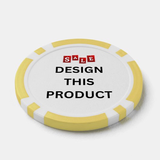 VERKOOP! Poker Chips - Geel - Aangepast (Enkel)