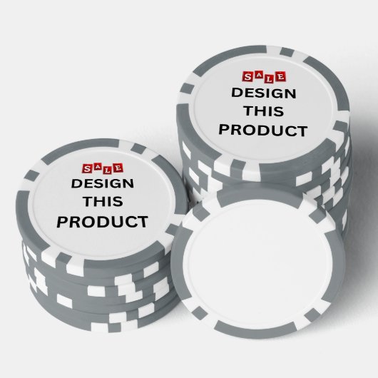 VERKOOP! Poker Chips - Grijs - Aangepast (Opstapeling)