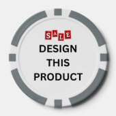 VERKOOP! Poker Chips - Grijs - Aangepast (Voorkant)