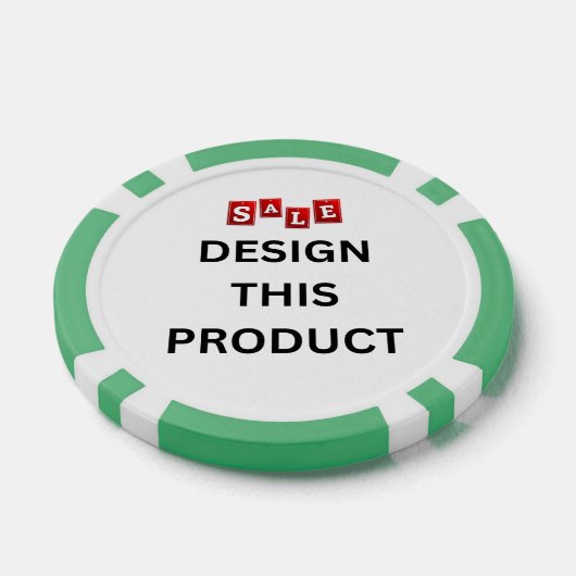 VERKOOP! Poker Chips - Groen - Aangepast (Enkel)