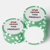 VERKOOP! Poker Chips - Groen - Aangepast (Opstapeling)
