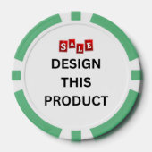 VERKOOP! Poker Chips - Groen - Aangepast (Voorkant)