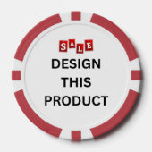 VERKOOP! Poker Chips - Rood - Aangepast (Voorkant)